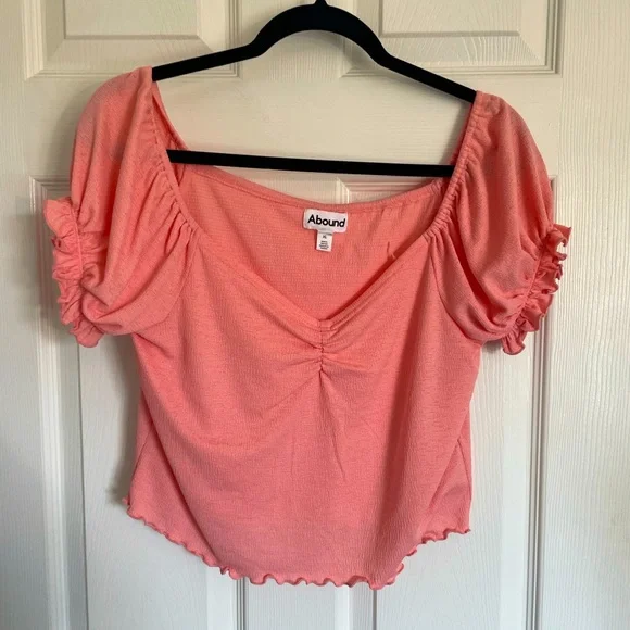 Abound pink short sleeve crop top - Picture 1 of 5